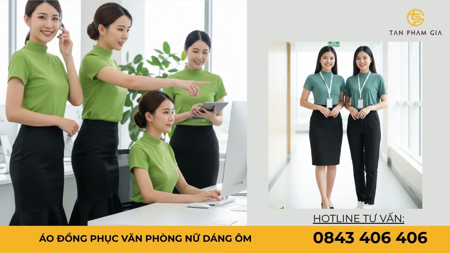 Áo đồng phục văn phòng nữ dáng ôm