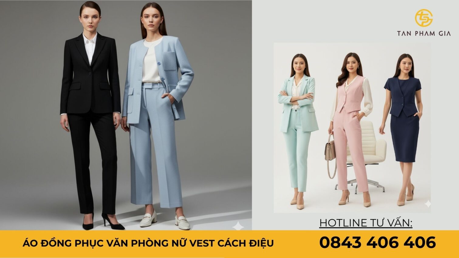 Áo đồng phục văn phòng nữ vest cách điệu