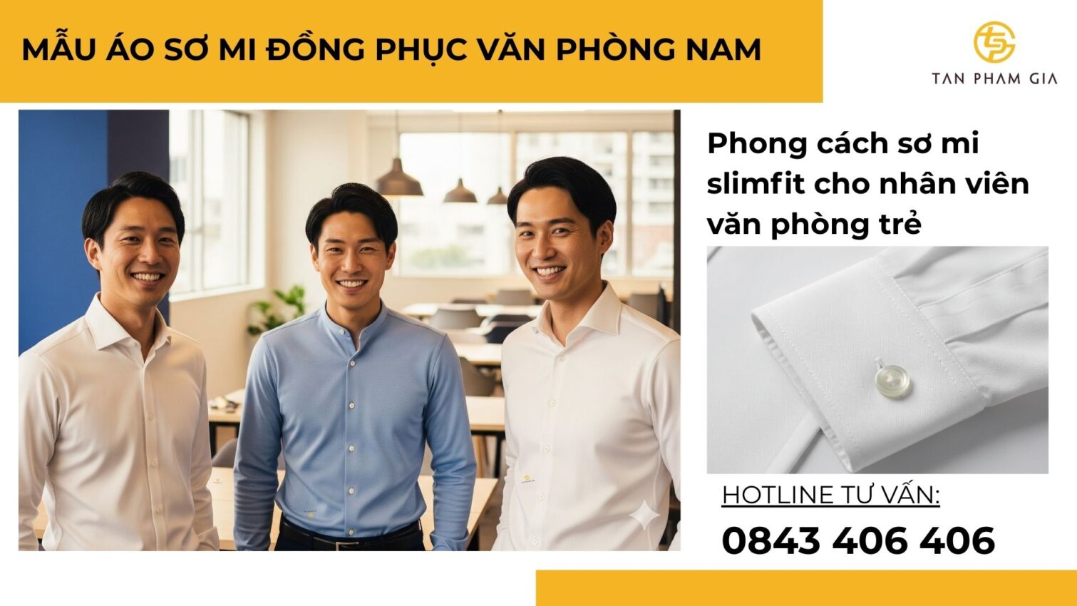 Mẫu Áo Sơ Mi Đồng Phục Văn Phòng Nam