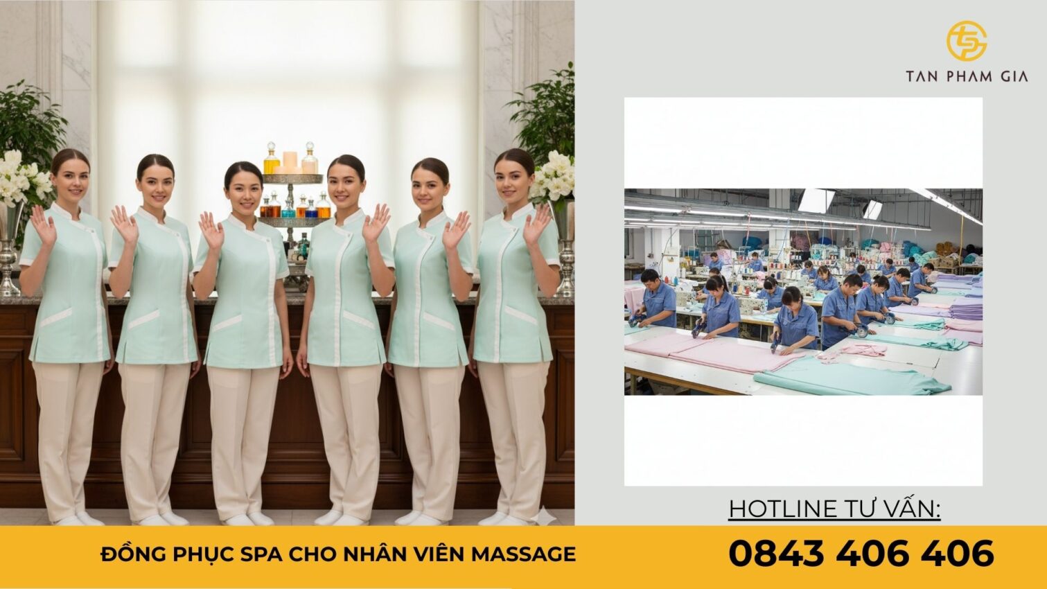 Đồng phục spa cho nhân viên massage