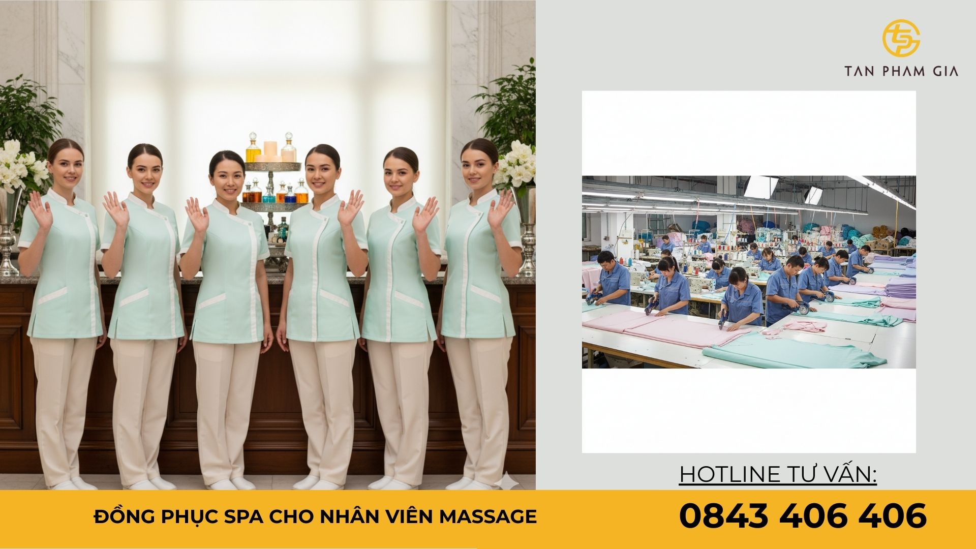 Đồng phục spa cho nhân viên massage