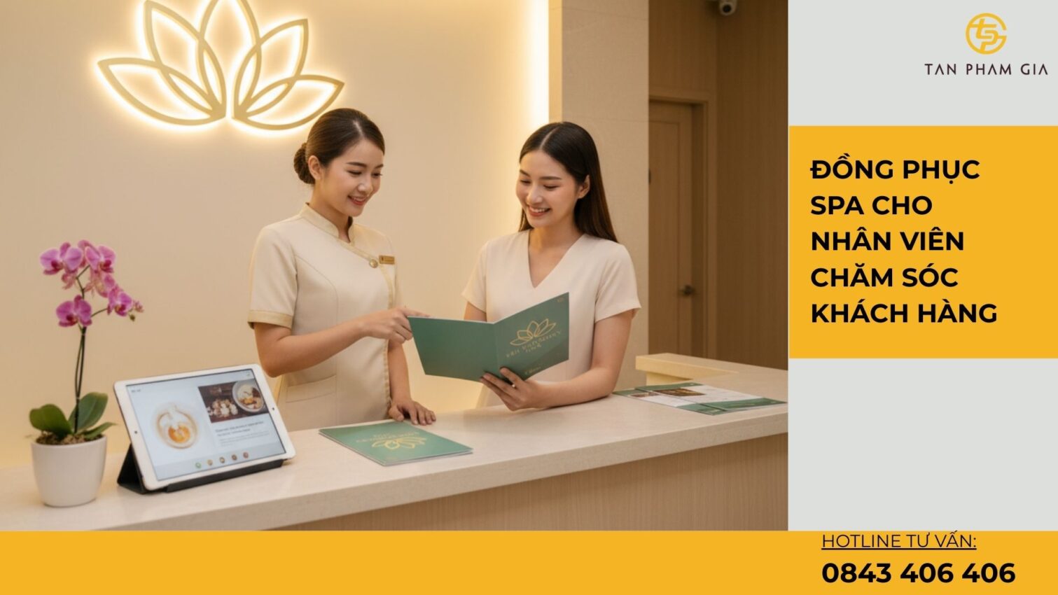 Đồng phục spa cho nhân viên chăm sóc khách hàng