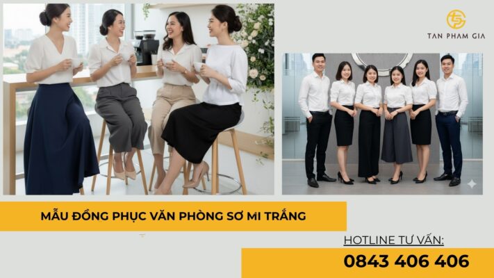 Mẫu đồng phục văn phòng sơ mi trắng