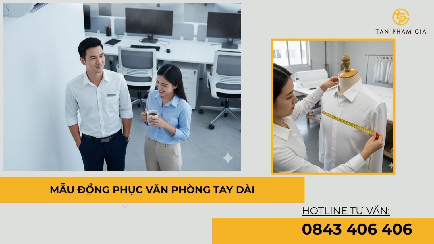 Mẫu đồng phục văn phòng tay dài