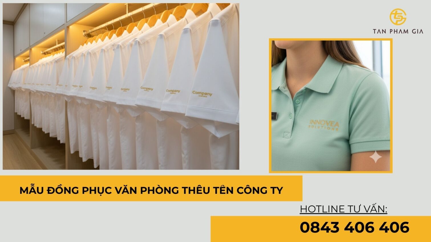 Mẫu đồng phục văn phòng thêu tên công ty