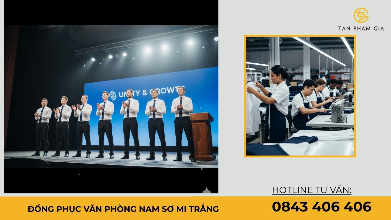 đồng phục văn phòng nam sơ mi trắng