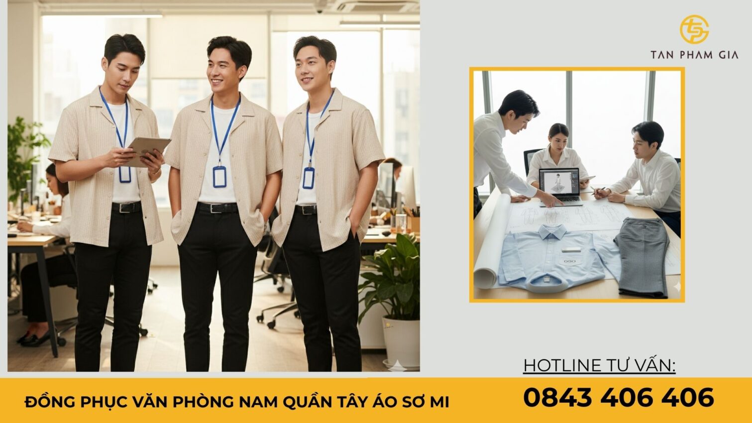 Đồng phục văn phòng nam quần tây áo sơ mi