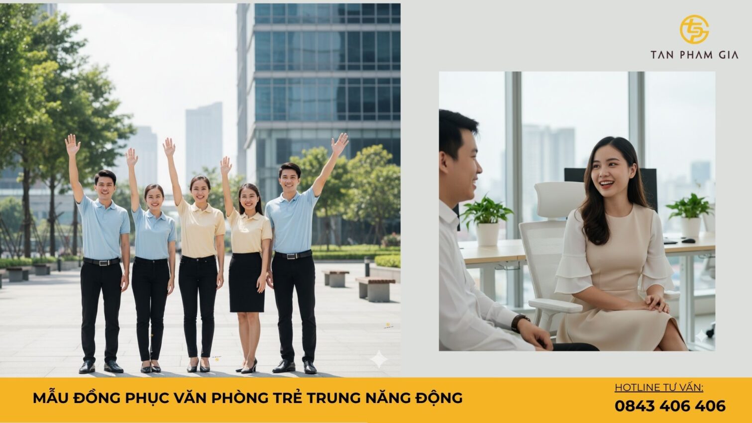 Mẫu đồng phục văn phòng trẻ trung năng động