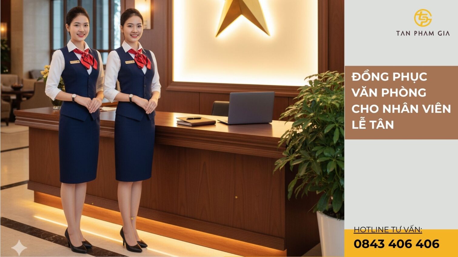 Đồng phục văn phòng cho nhân viên lễ tân