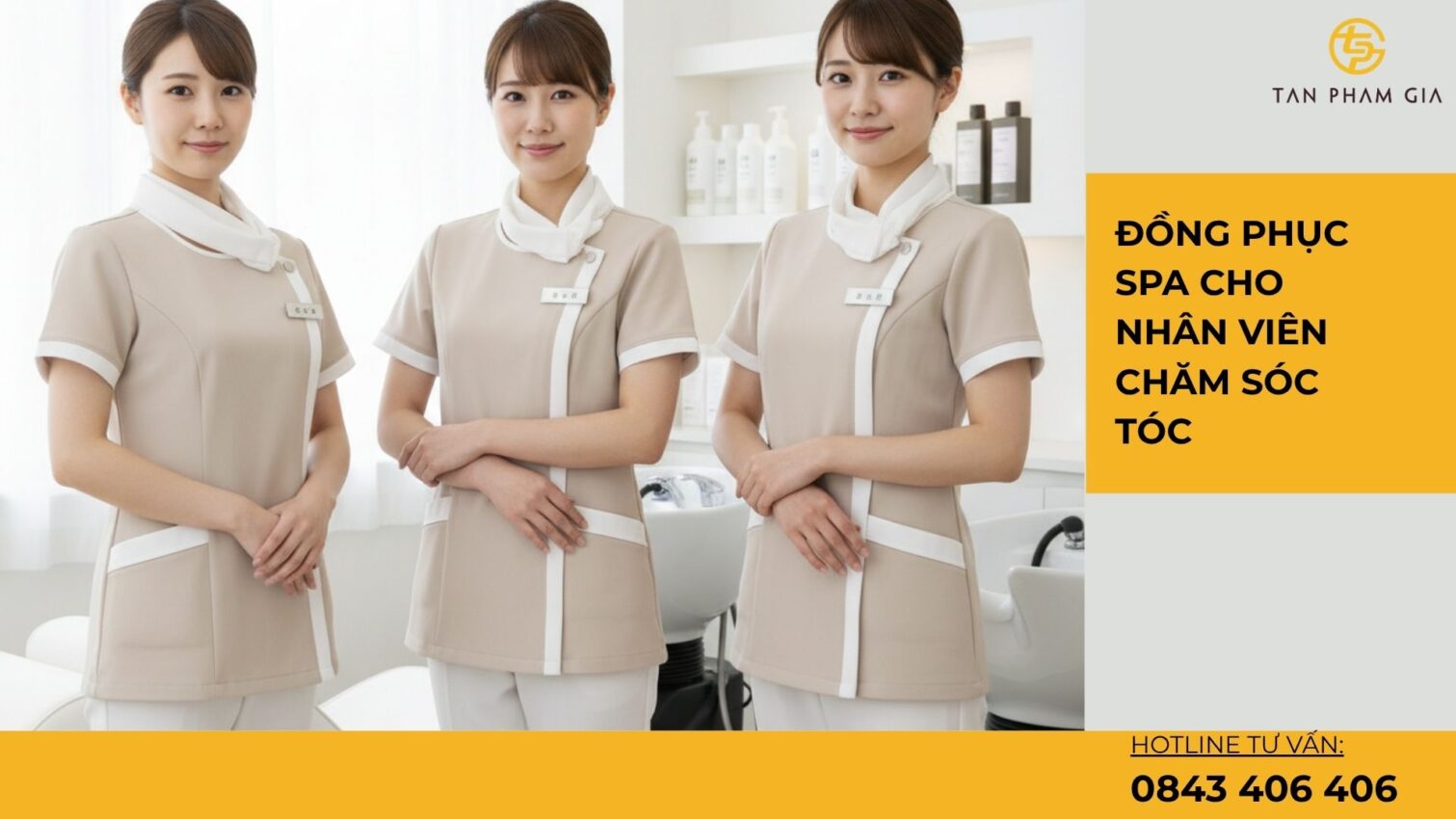 Đồng phục spa cho nhân viên chăm sóc tóc