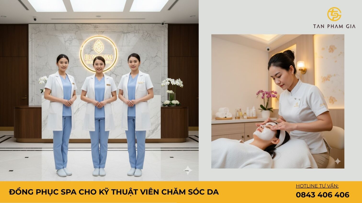 Đồng phục spa cho kỹ thuật viên chăm sóc da