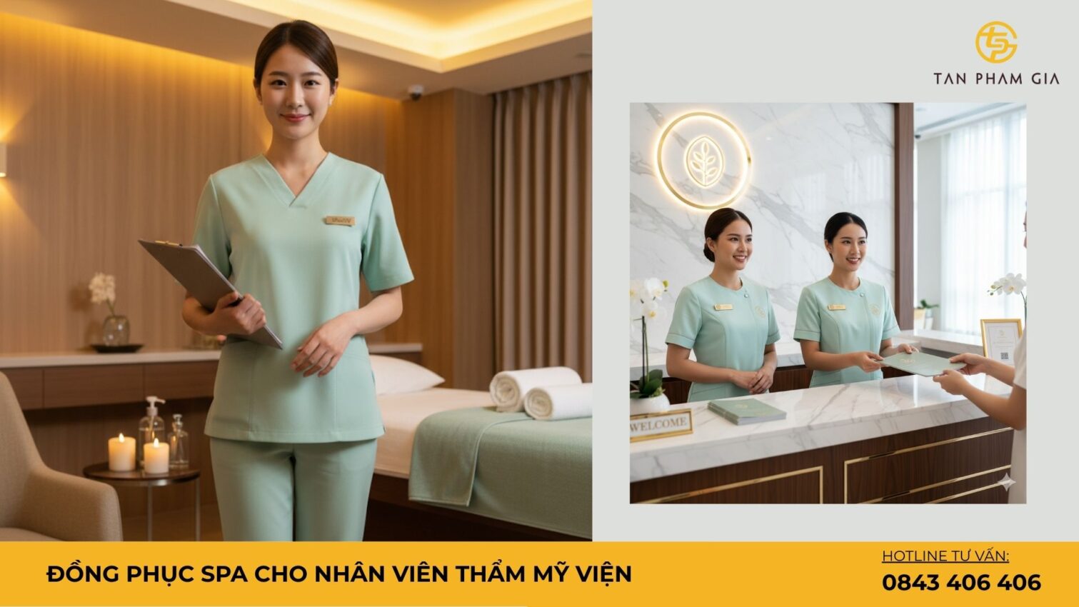 Đồng phục spa cho nhân viên thẩm mỹ viện