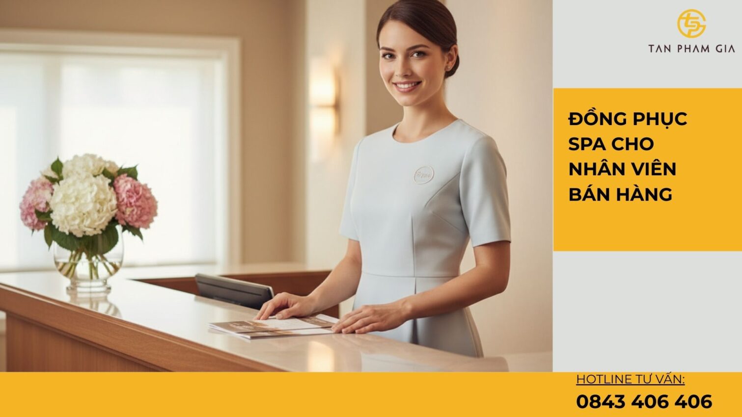 Đồng phục spa cho nhân viên bán hàng