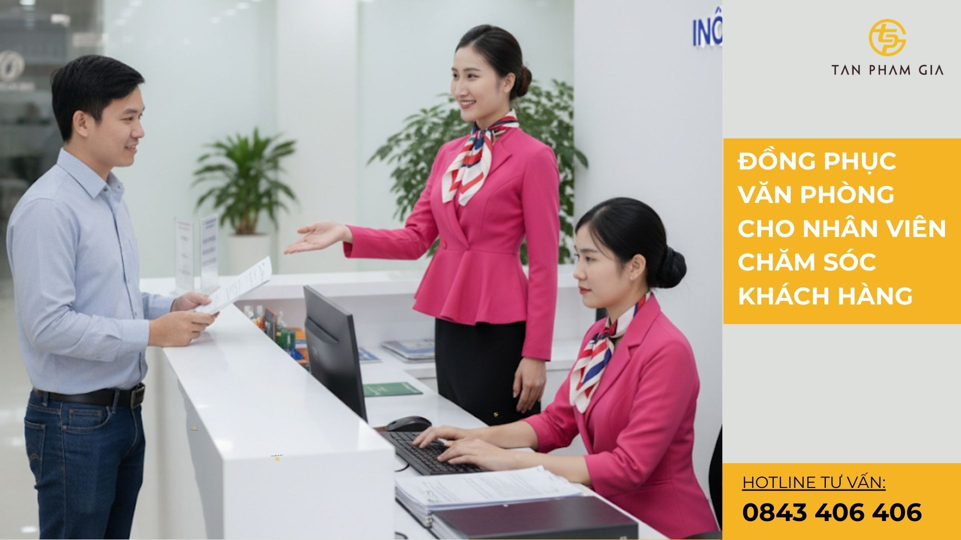Đồng phục văn phòng cho nhân viên chăm sóc khách hàng
