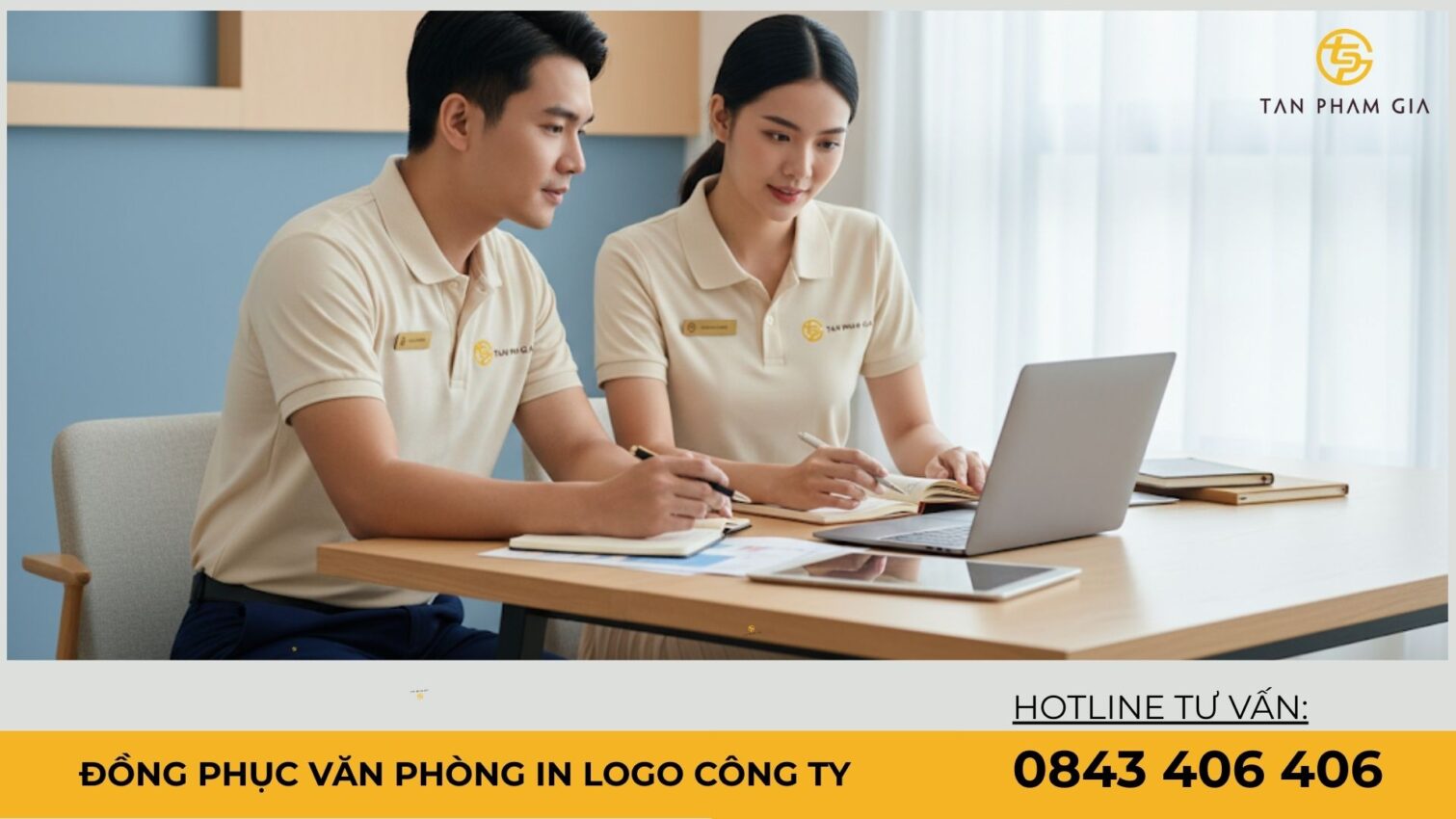 Đồng phục văn phòng in logo công ty