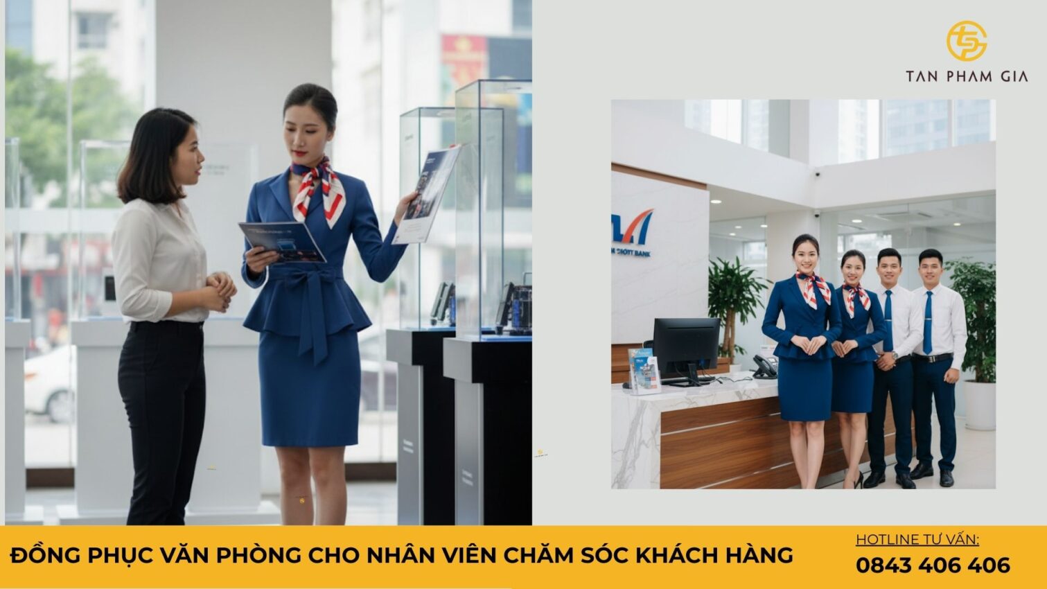 Đồng phục văn phòng cho nhân viên chăm sóc khách hàng