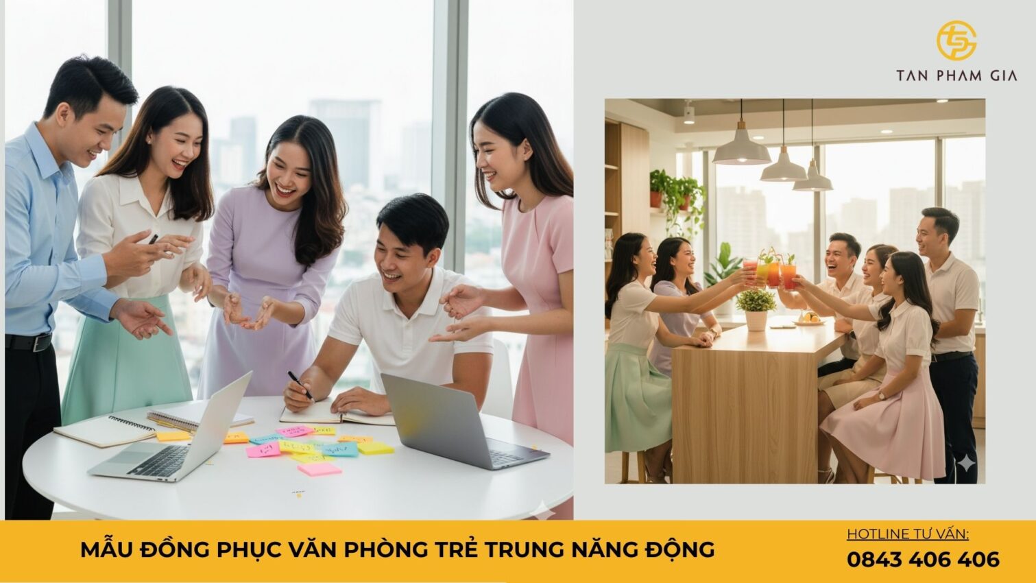 Mẫu đồng phục văn phòng trẻ trung năng động