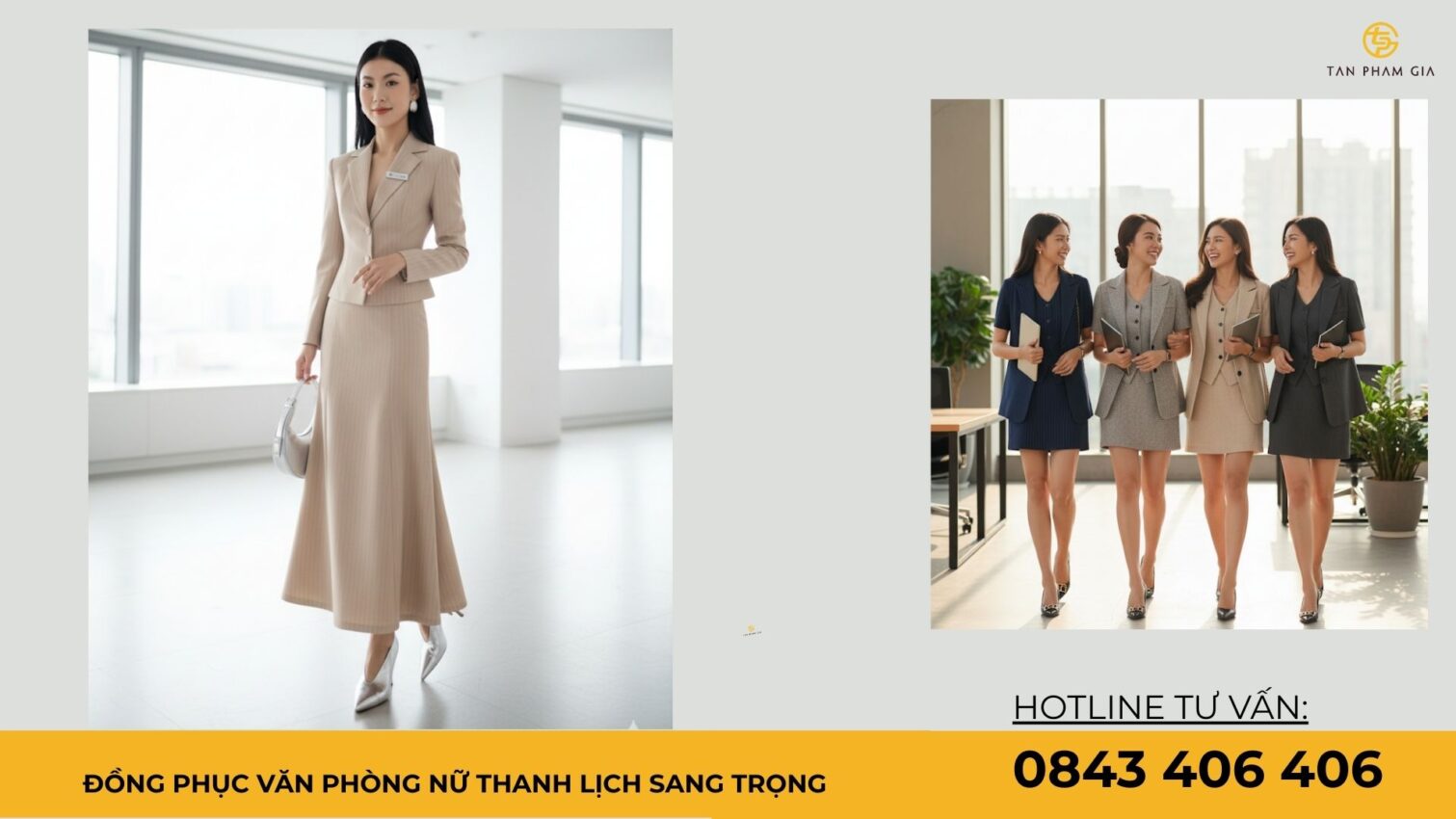 Đồng phục văn phòng nữ thanh lịch sang trọng
