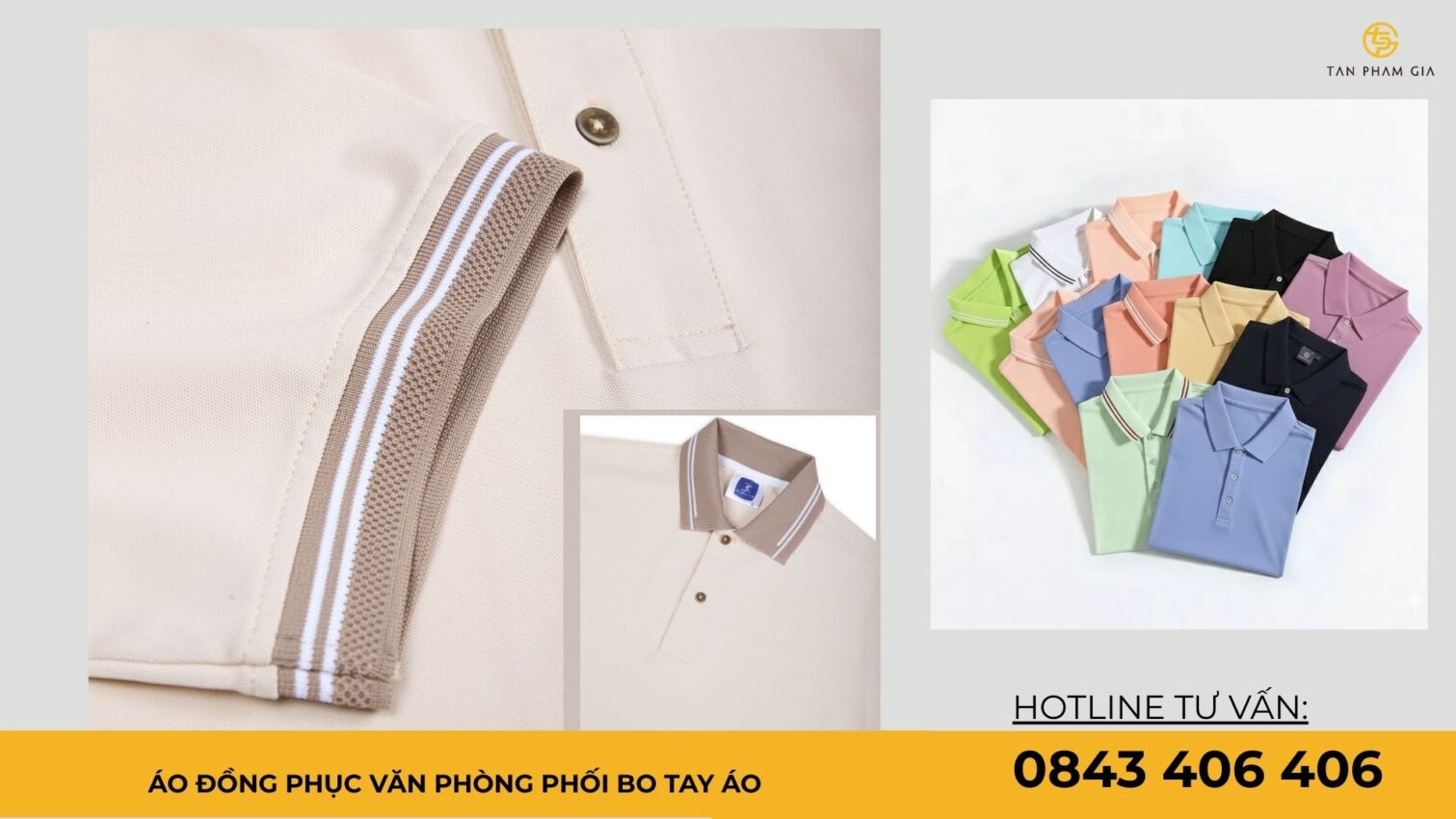 Áo đồng phục văn phòng phối bo tay áo