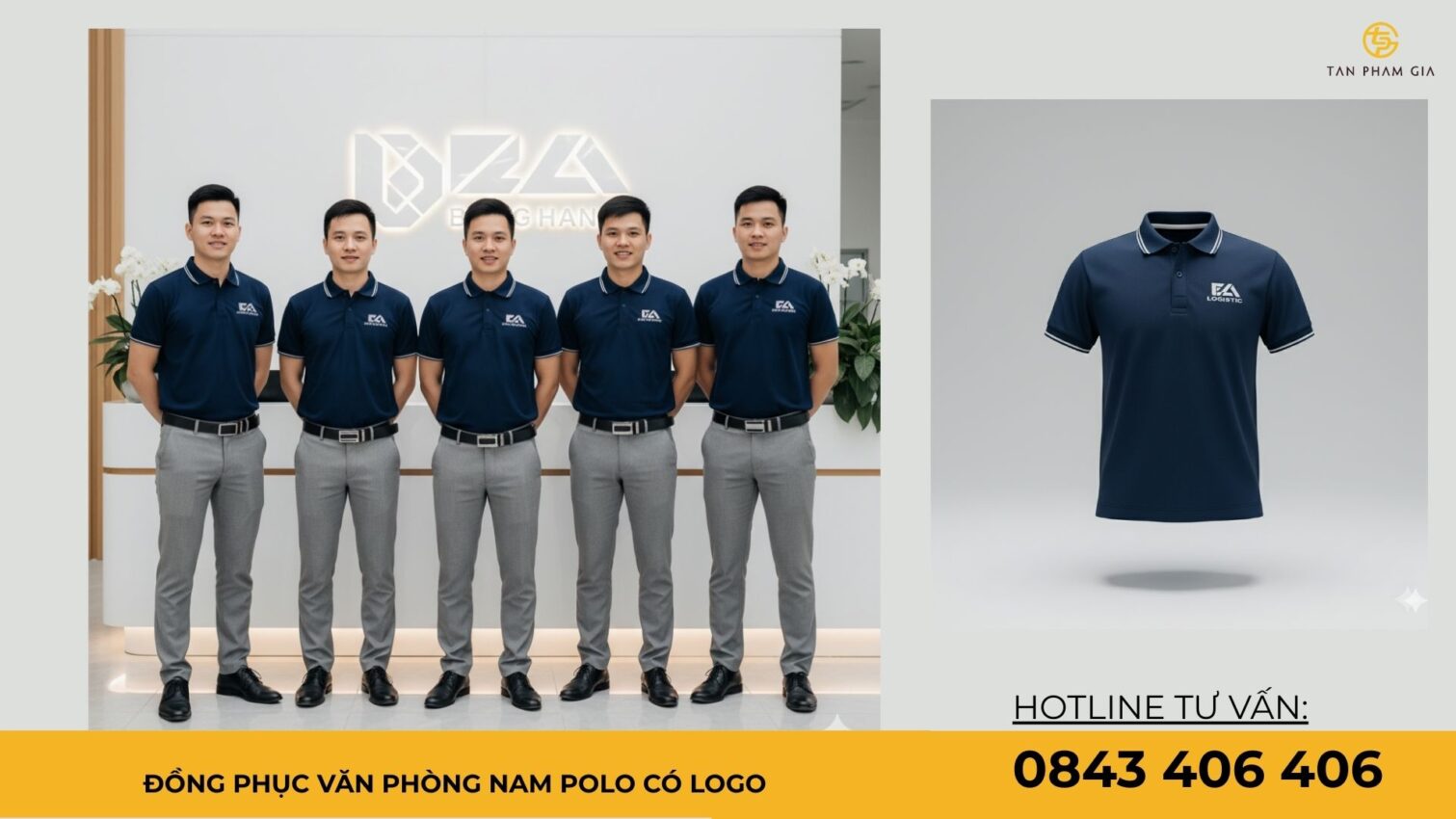 Đồng phục văn phòng nam polo có logo