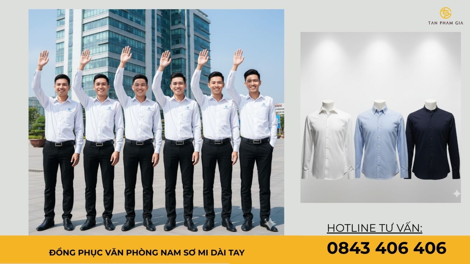 Đồng phục văn phòng nam sơ mi dài tay