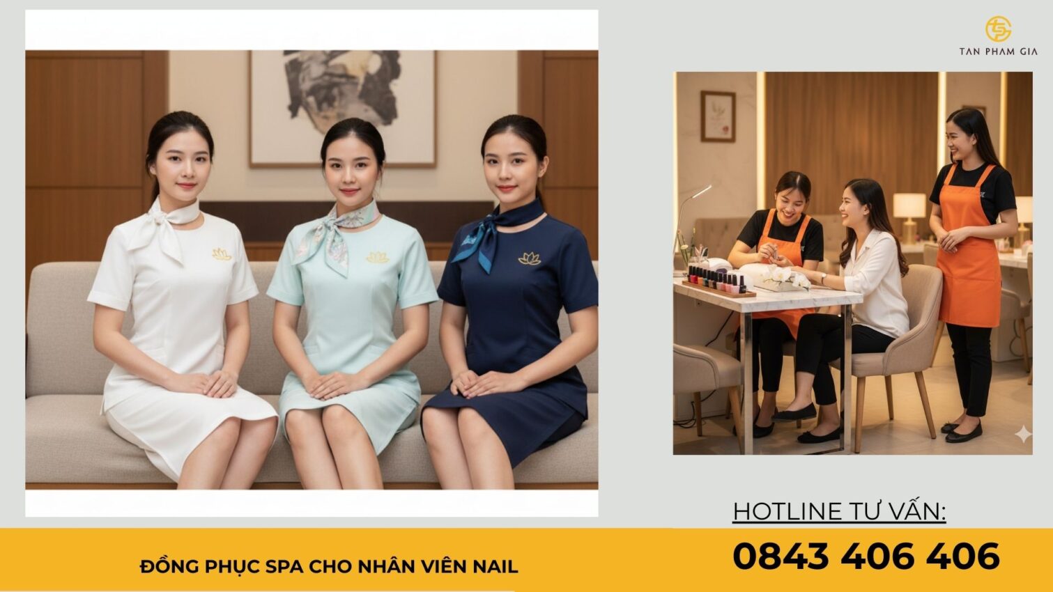Đồng phục spa cho nhân viên nail