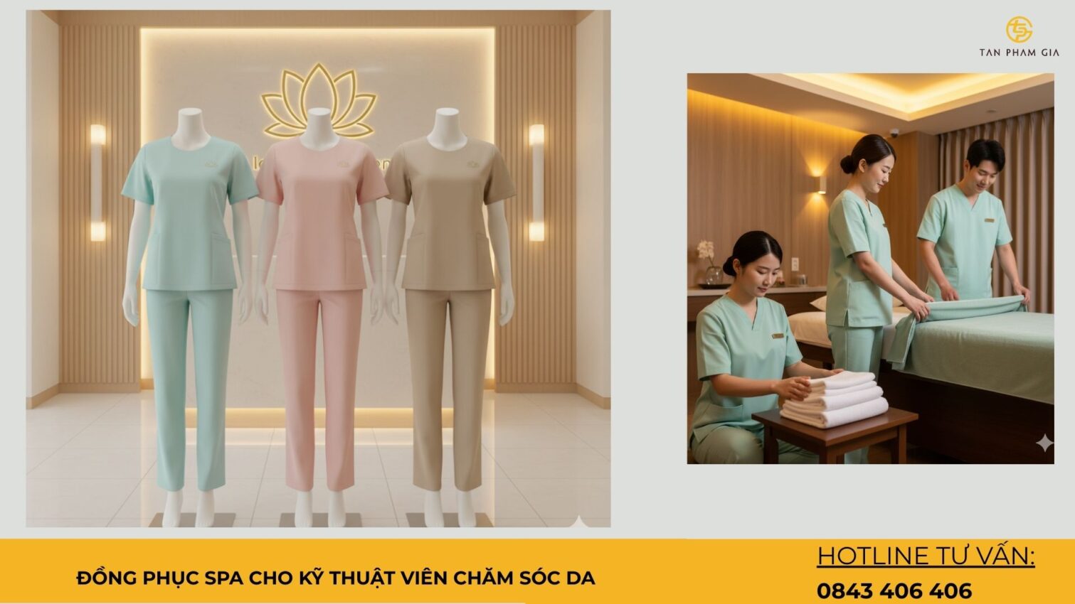 Đồng phục spa cho kỹ thuật viên chăm sóc da