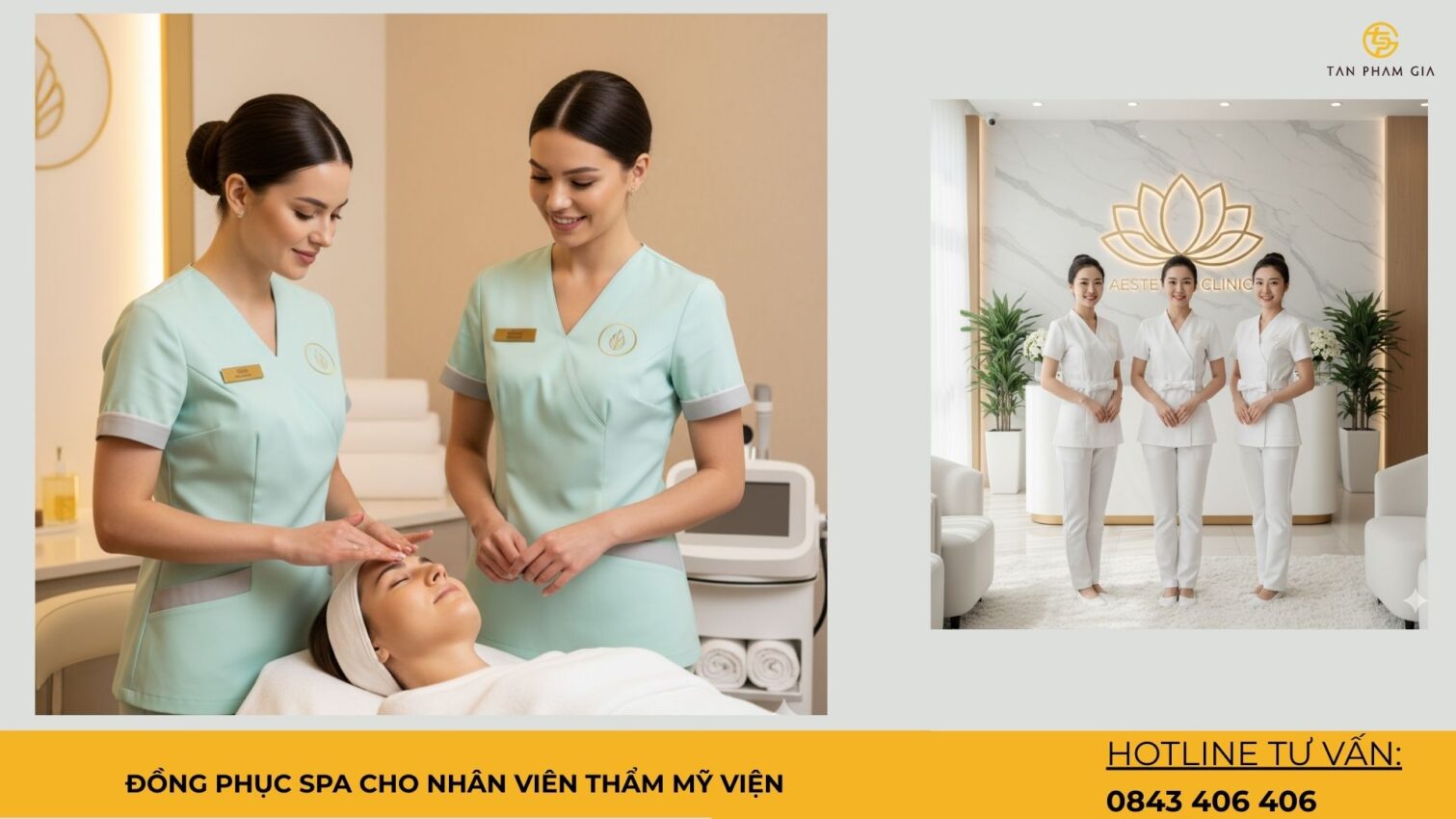 Đồng phục spa cho nhân viên thẩm mỹ viện