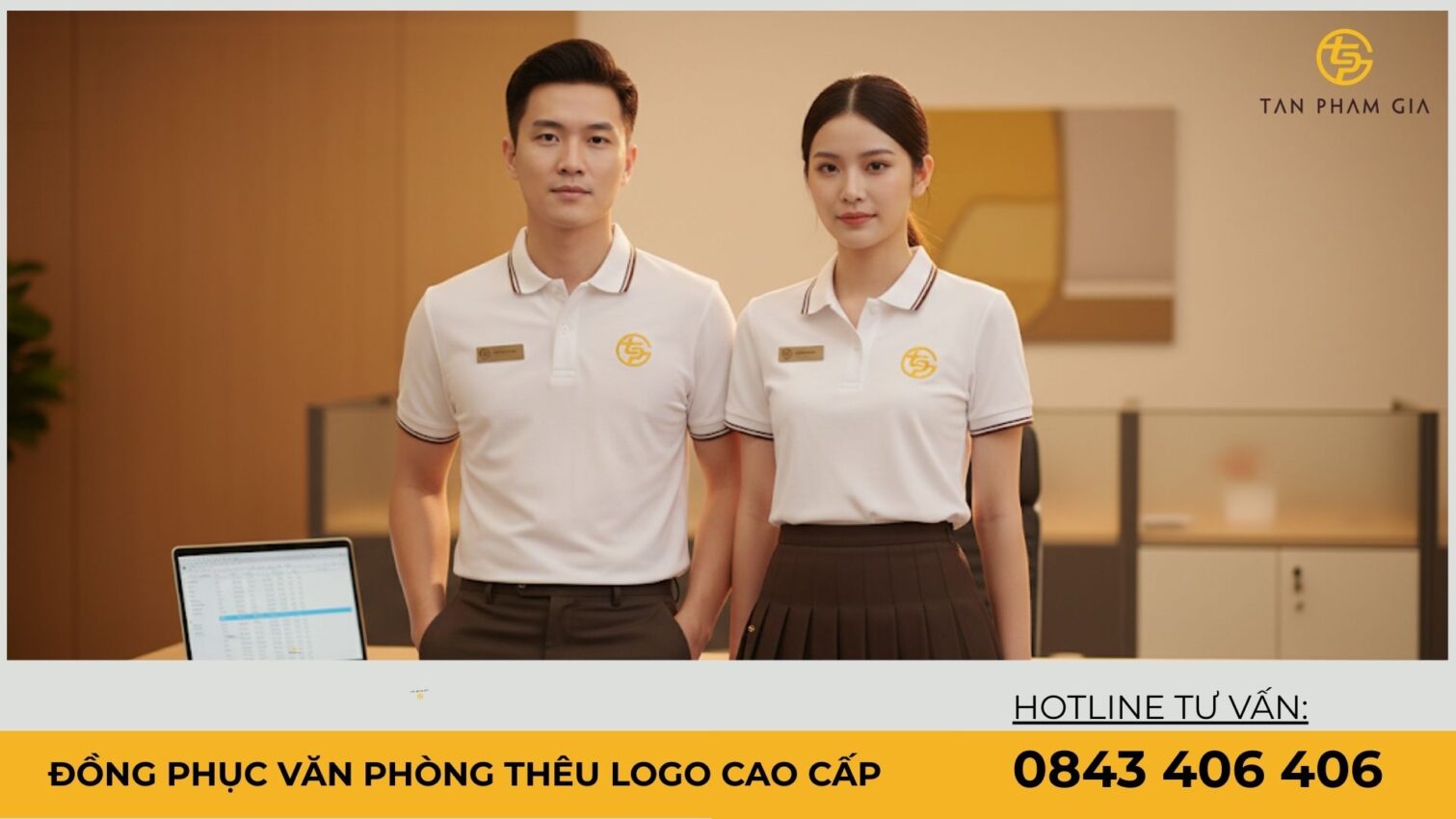 Đồng phục văn phòng thêu logo cao cấp