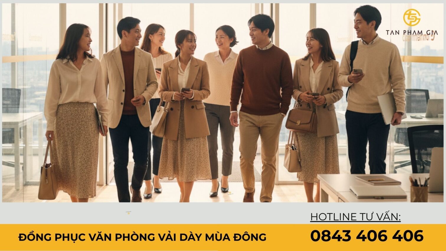 Đồng phục văn phòng vải dày mùa đông