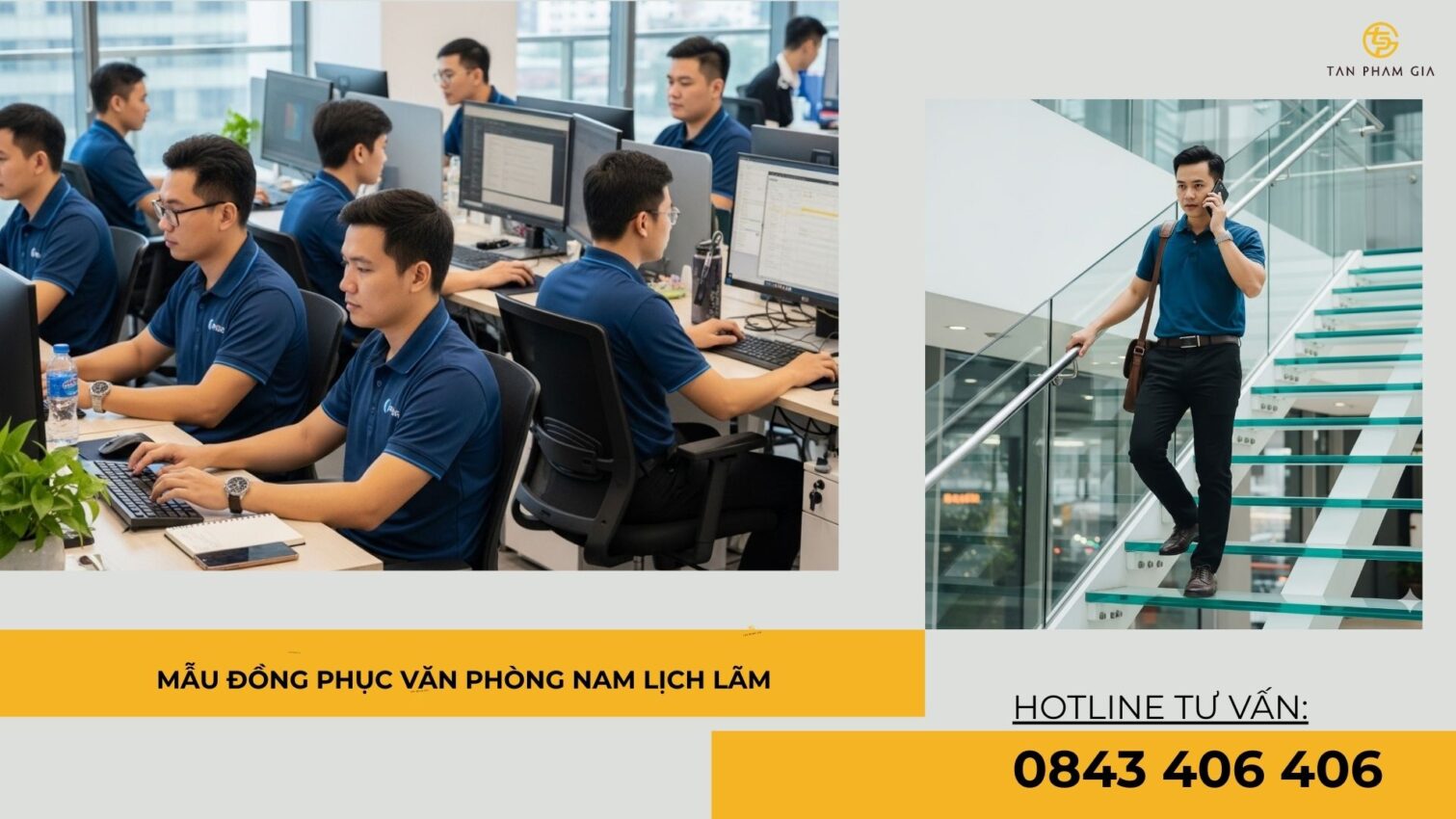 Mẫu Đồng Phục Văn Phòng Nam Lịch Lãm