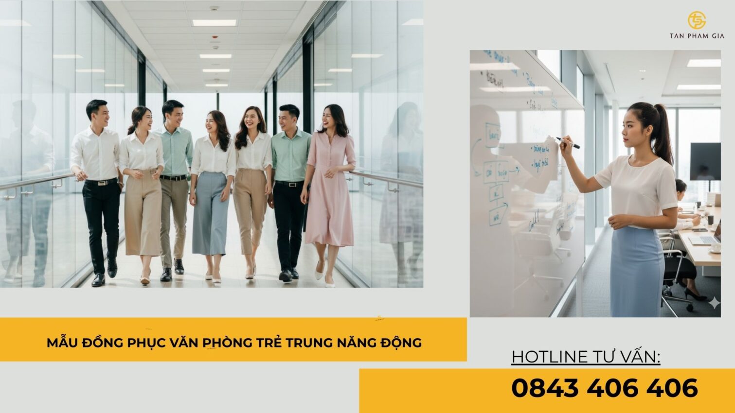 Mẫu đồng phục văn phòng trẻ trung năng động