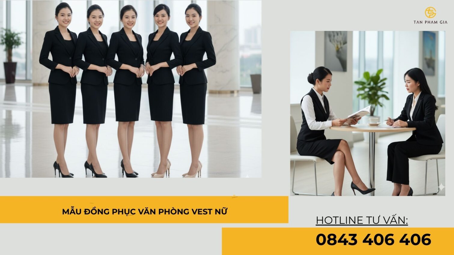 Mẫu đồng phục văn phòng vest nữ