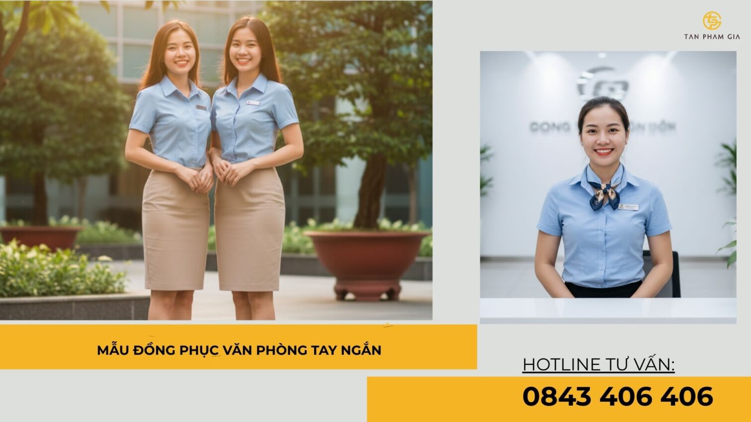 Mẫu đồng phục văn phòng tay ngắn