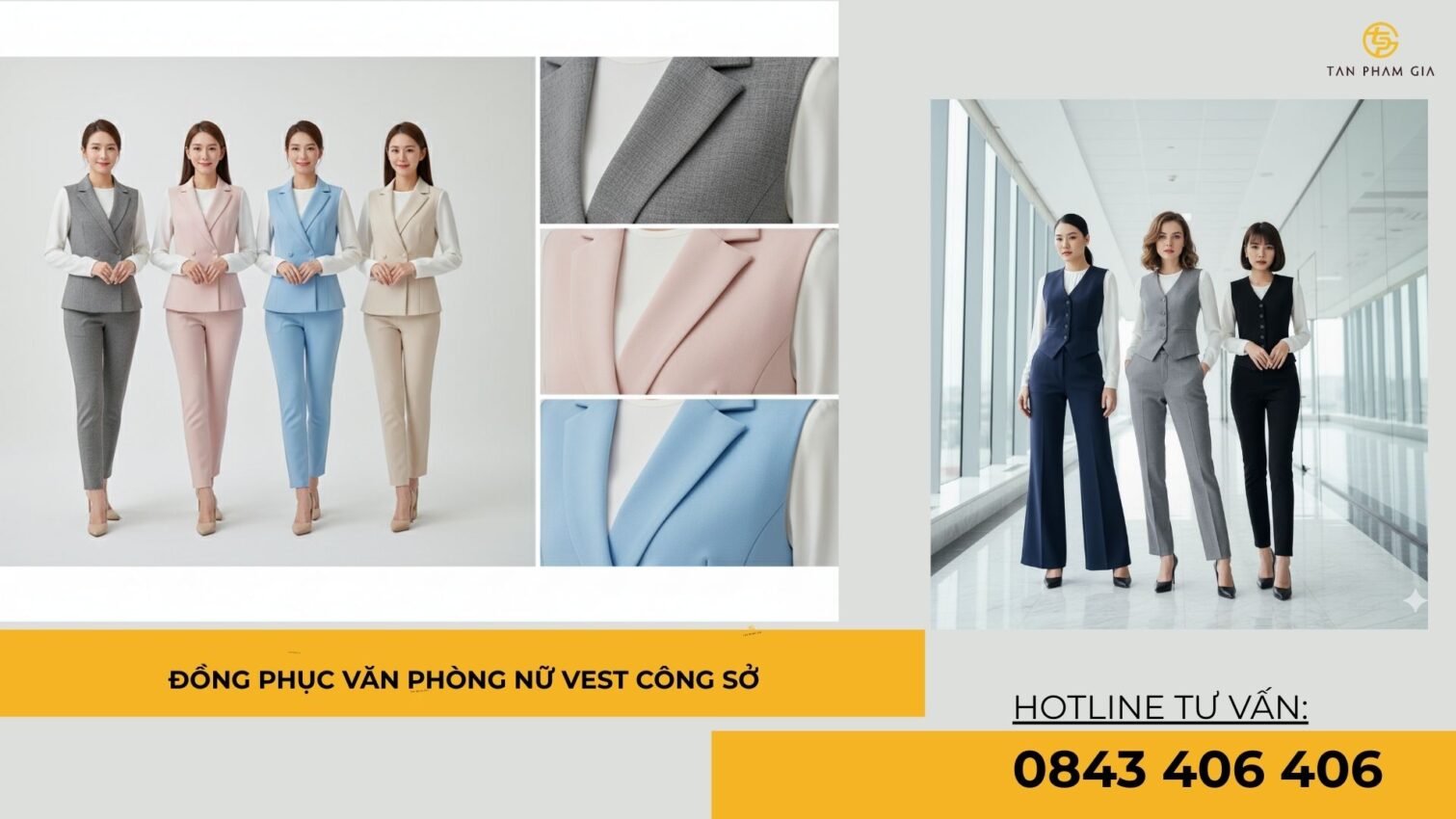 Đồng phục văn phòng nữ vest công sở