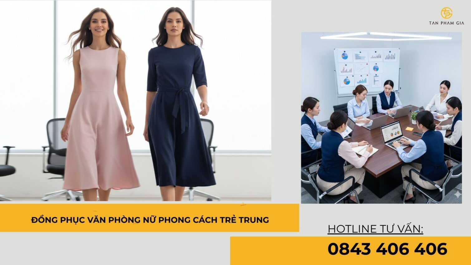Đồng phục văn phòng nữ phong cách trẻ trung