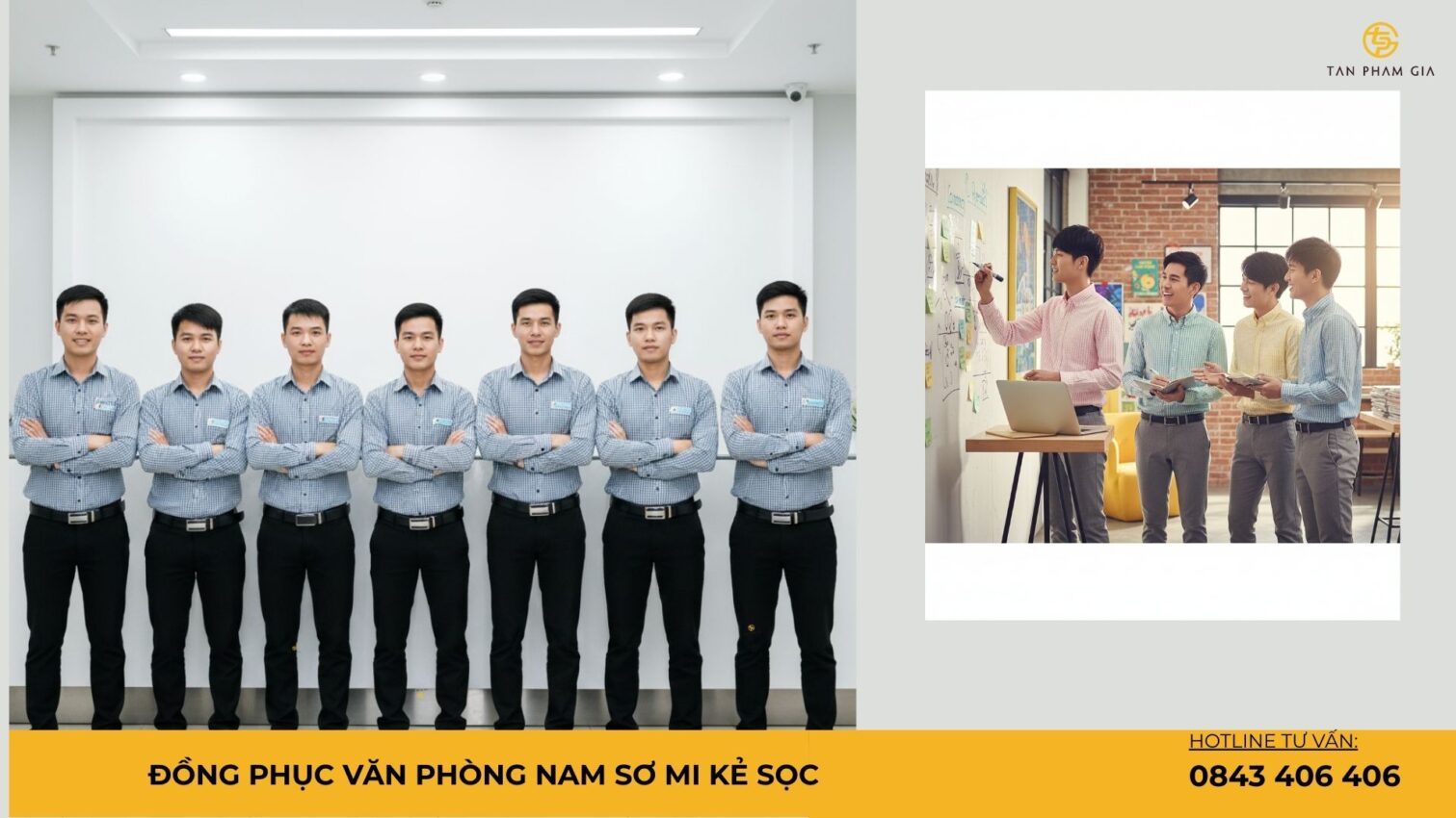Đồng phục văn phòng nam sơ mi kẻ sọc