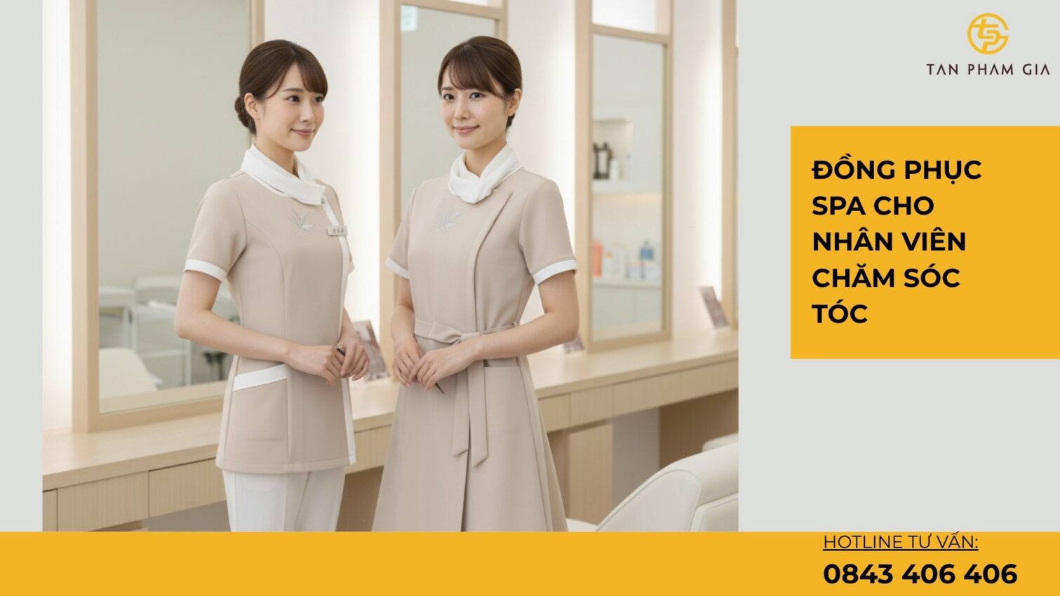 Đồng phục spa cho nhân viên chăm sóc tóc