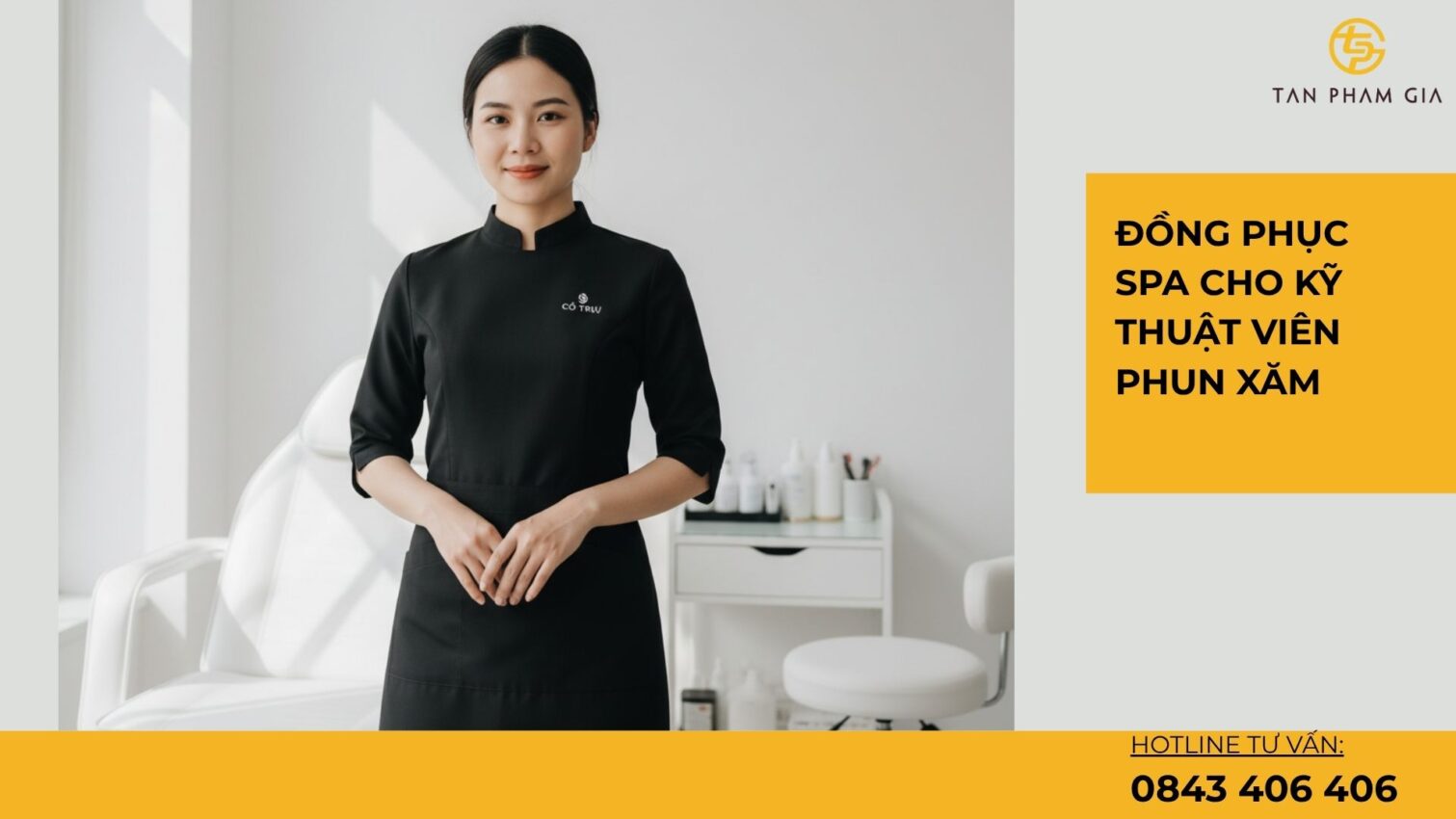 Đồng phục spa cho kỹ thuật viên phun xăm