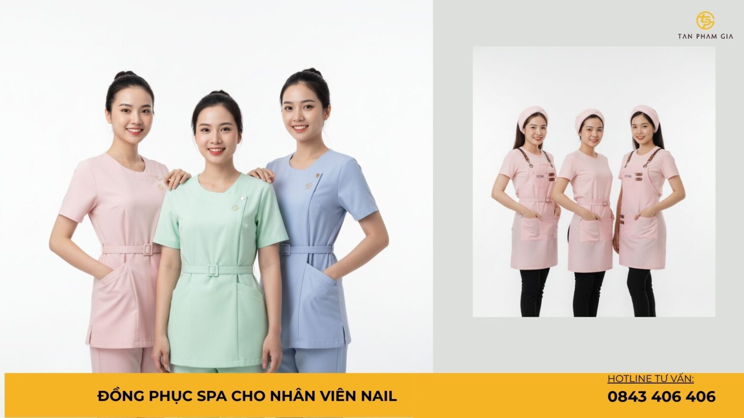 Đồng phục spa cho nhân viên nail