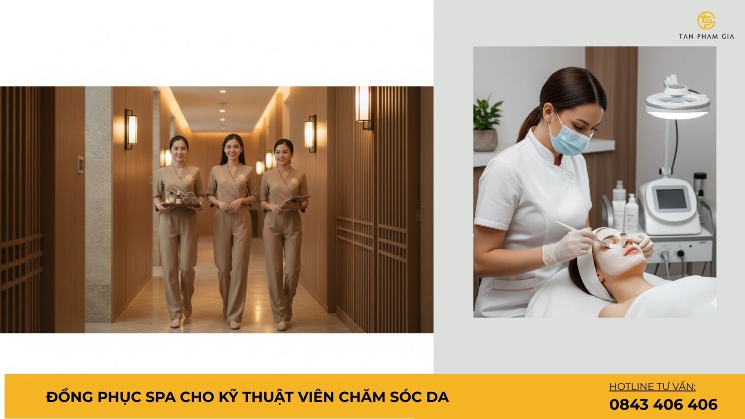 Đồng phục spa cho kỹ thuật viên chăm sóc da