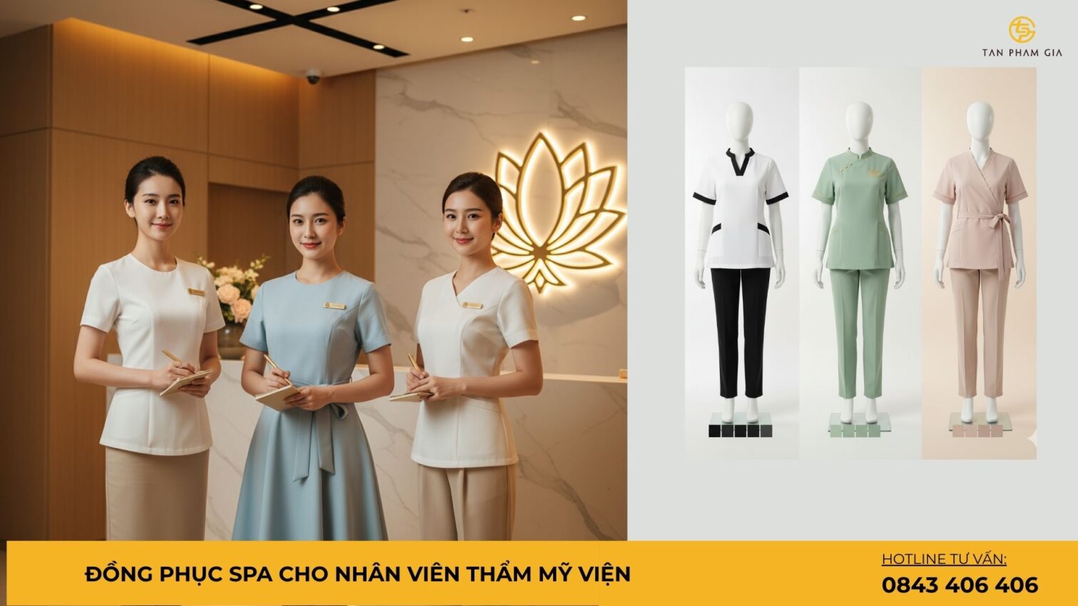 Đồng phục spa cho nhân viên thẩm mỹ viện
