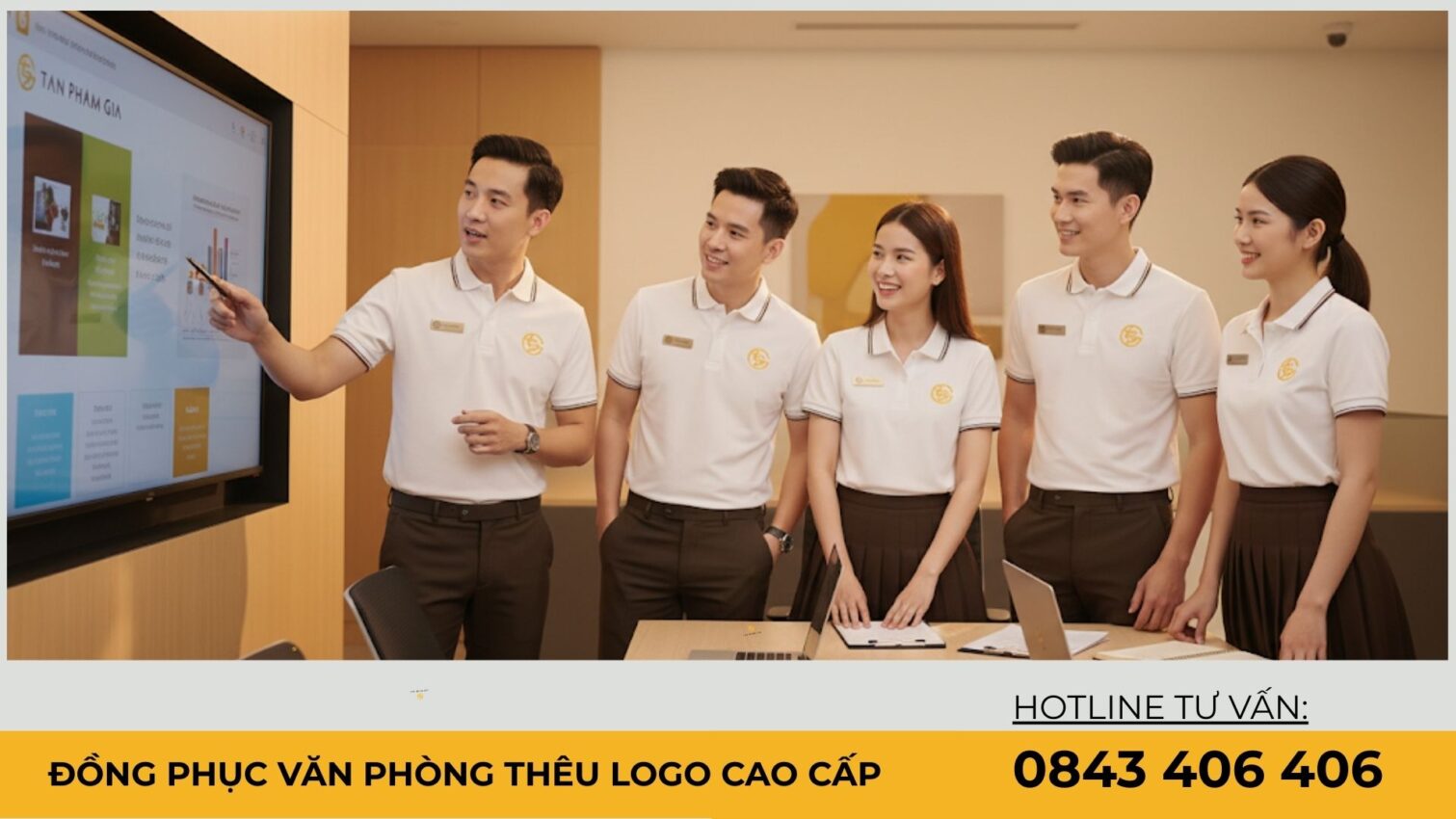 Đồng phục văn phòng thêu logo cao cấp