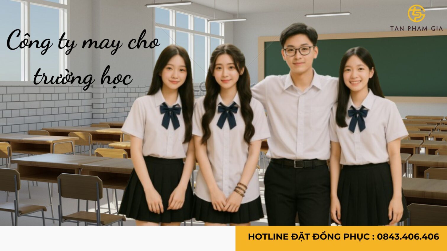 Công ty may cho trường học