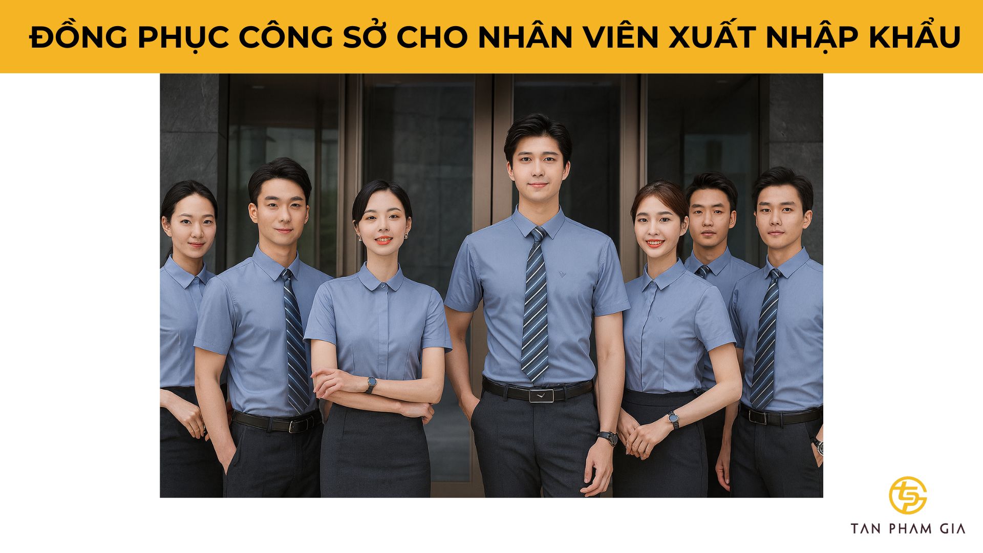 Đồng phục công sở cho nhân viên xuất nhập khẩu