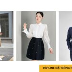 Đồng phục công sở phối áo sơ mi trắng Đồng phục công sở phối áo sơ mi trắng