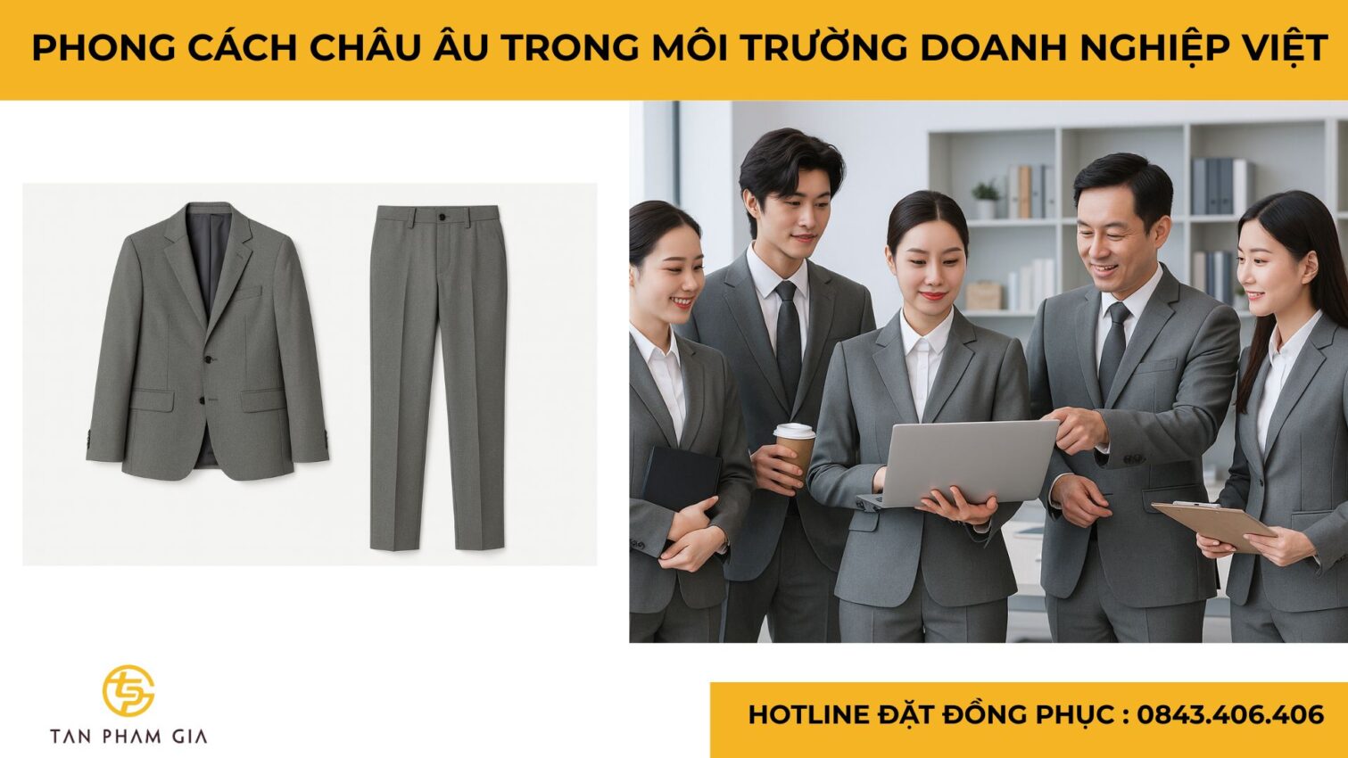 Đồng phục công sở phong cách Châu Âu