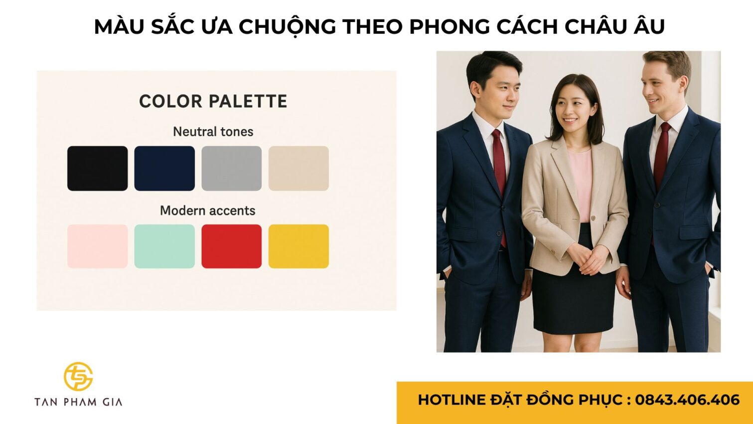 Đồng phục công sở phong cách Châu Âu