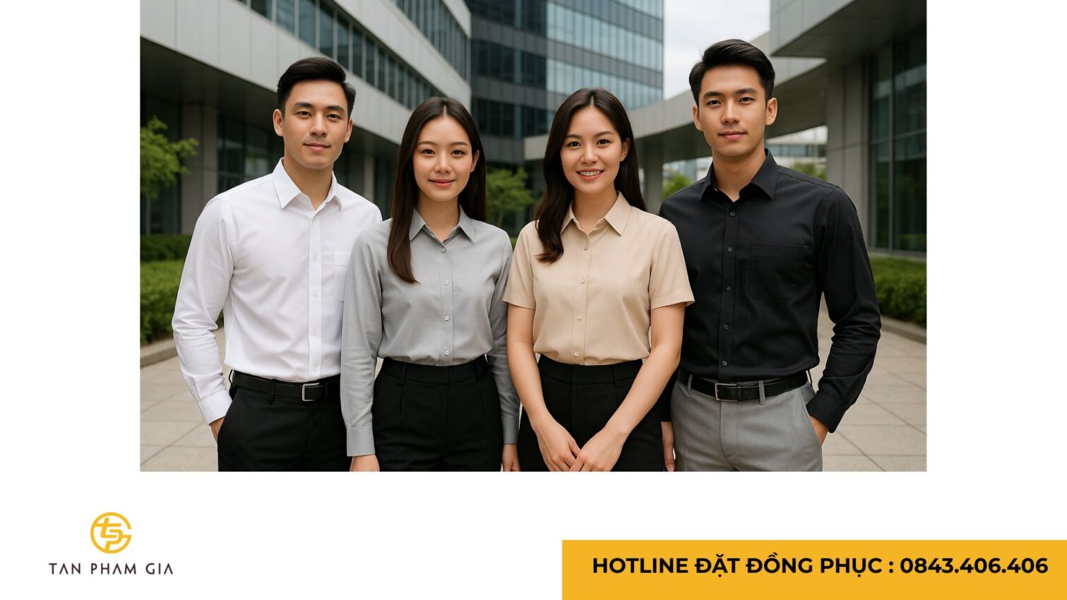 Đồng phục công sở phong cách hiện đại