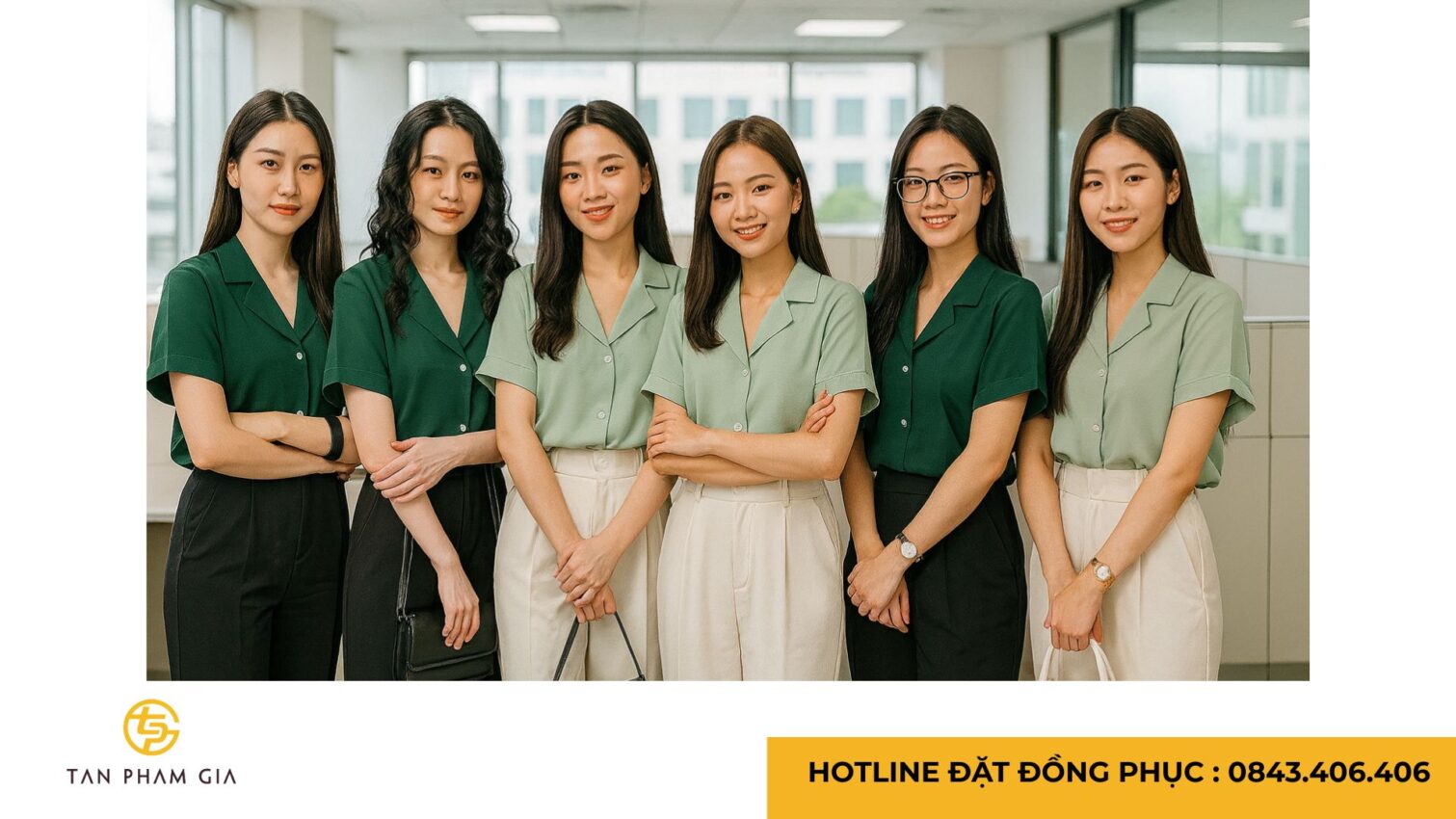 Đồng phục công sở phong cách trẻ trung